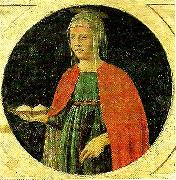 st agatha from the predella of the st anthony polyptych Piero della Francesca